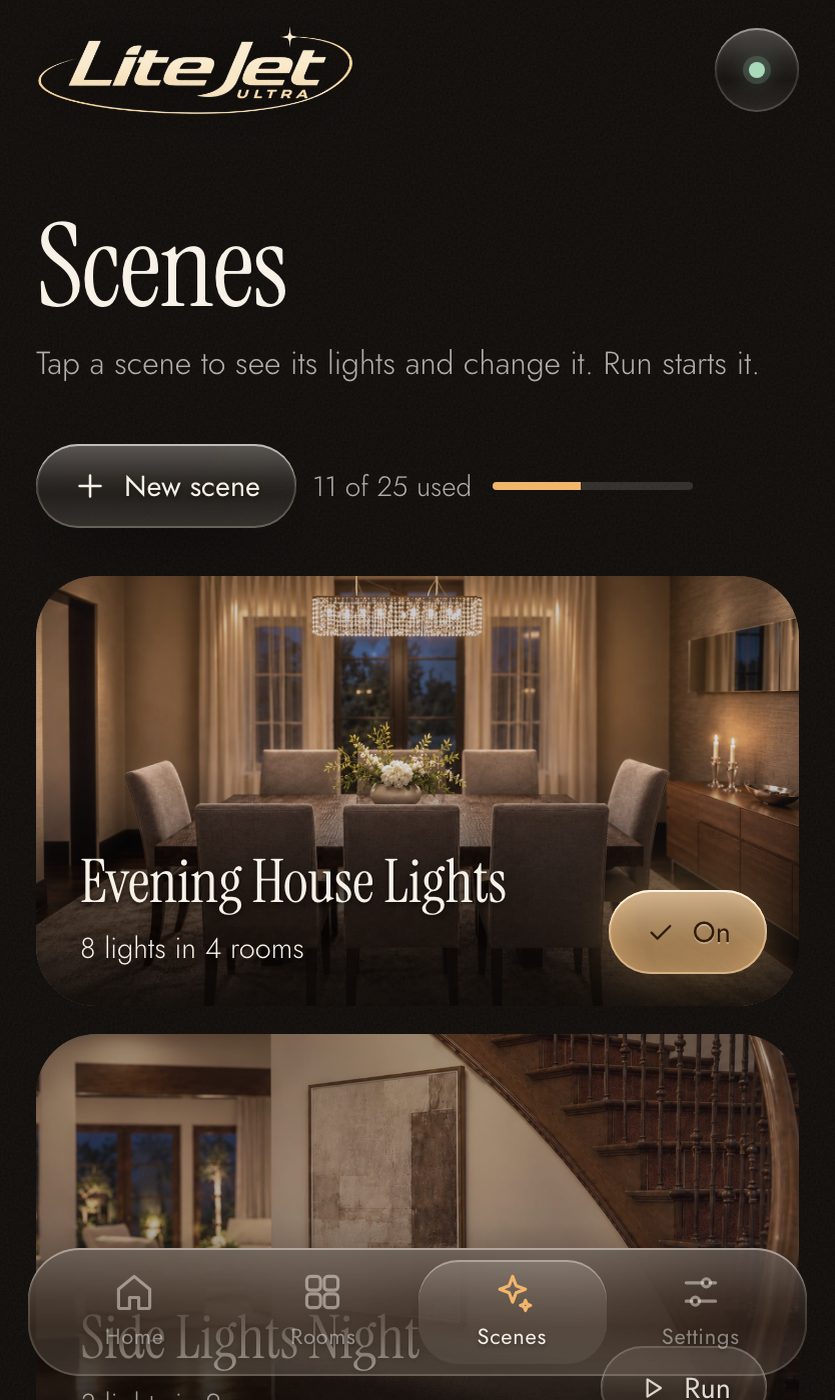 Scenes, each with a photo